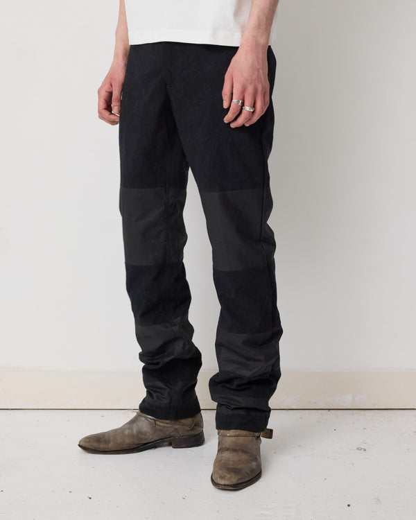 SLATTED TROUSER - BLACK TWO TONE