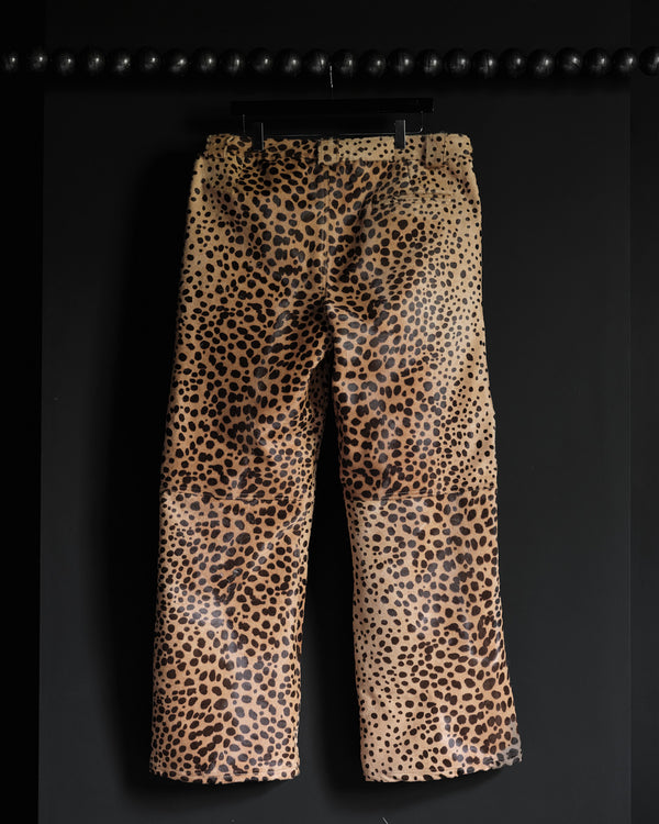 FLARE TROUSER - CHEETAH PONY SKIN