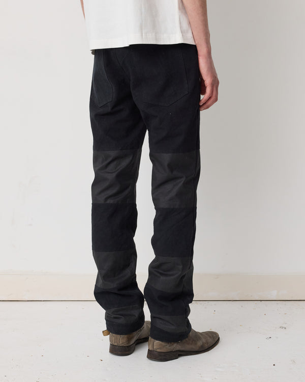 SLATTED TROUSER - BLACK TWO TONE