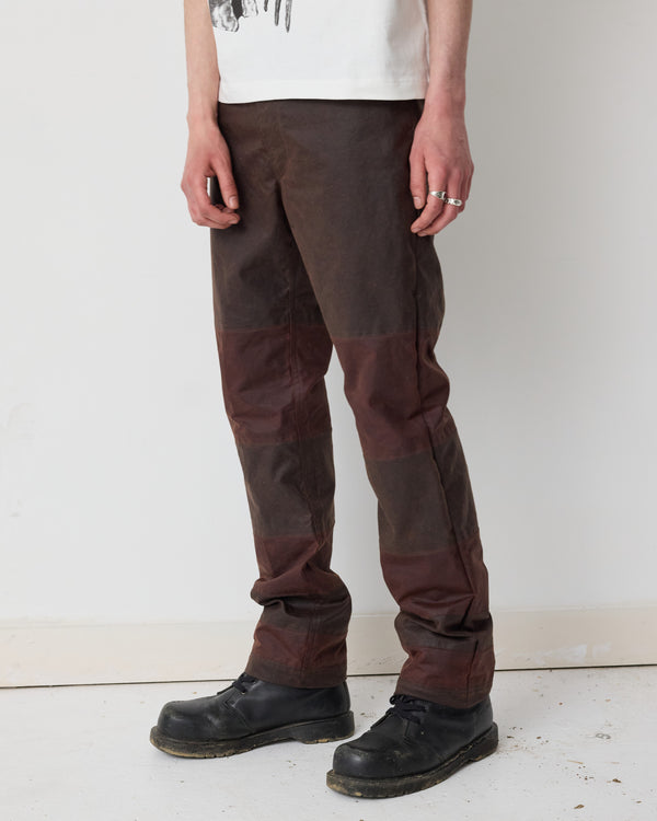SLATTED TROUSER - BROWN TWO TONE