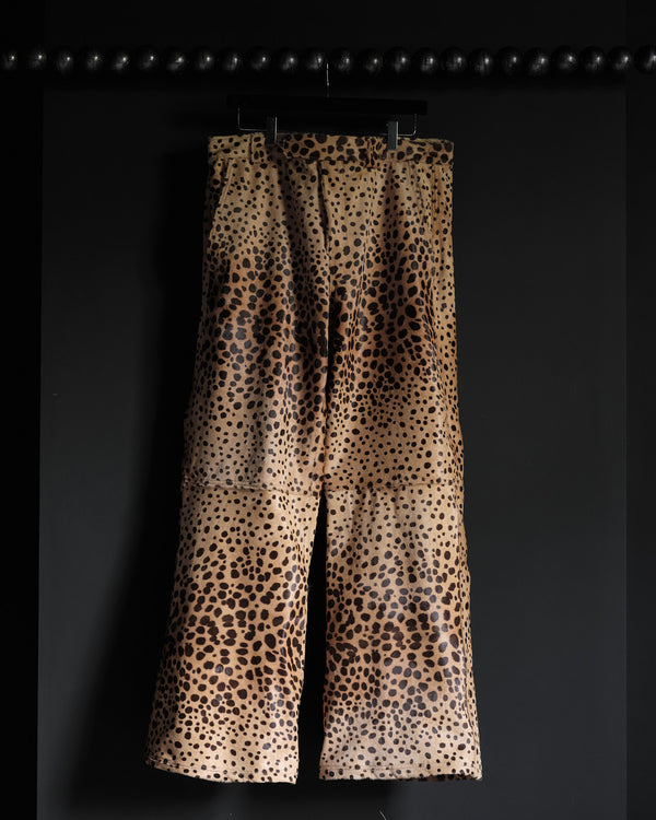 FLARE TROUSER - CHEETAH PONY SKIN