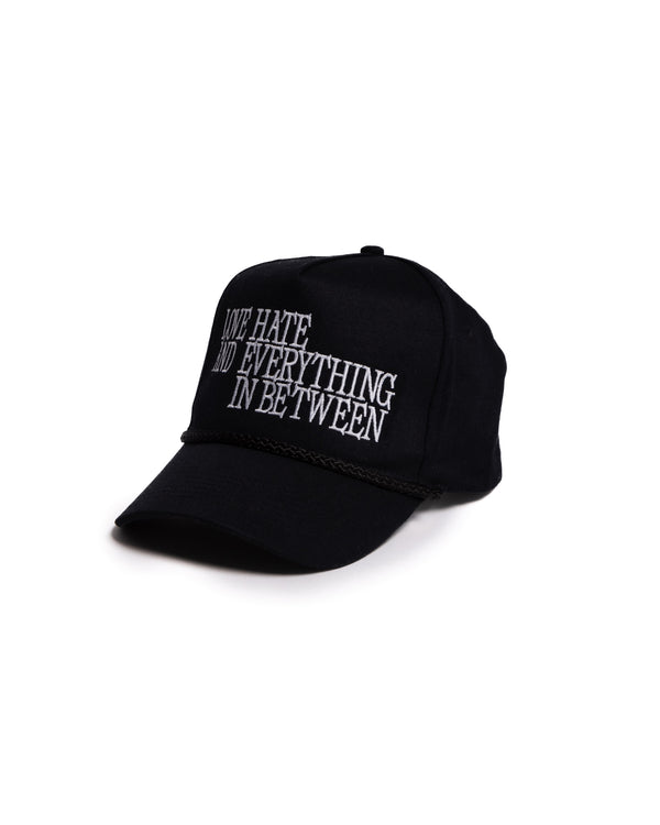 LOVE, HATE AND EVERYTHING IN BETWEEN CAP - BLACK