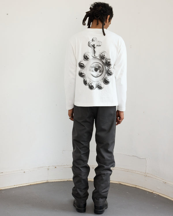 WATCHER LONG SLEEVE T SHIRT - WHITE