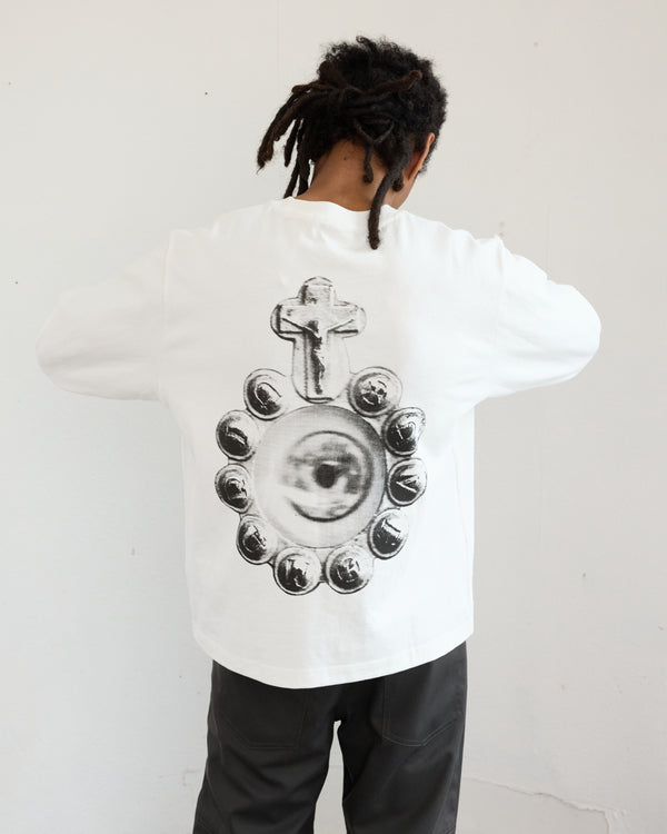 WATCHER LONG SLEEVE T SHIRT - WHITE